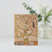 Tree of Life by Gustavクリムト,様式化されたアールヌーボー ポストカード (スタンド正面)