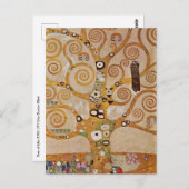 Tree of Life by Gustavクリムト,様式化されたアールヌーボー ポストカード (正面/裏面)