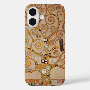Tree of Life by Gustavクリムト，様式化されたアールヌーボー iPhone 16ケース