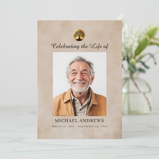 Tree of Life - Celebration of Life Funeral Photo  招待状 (スタンド正面)
