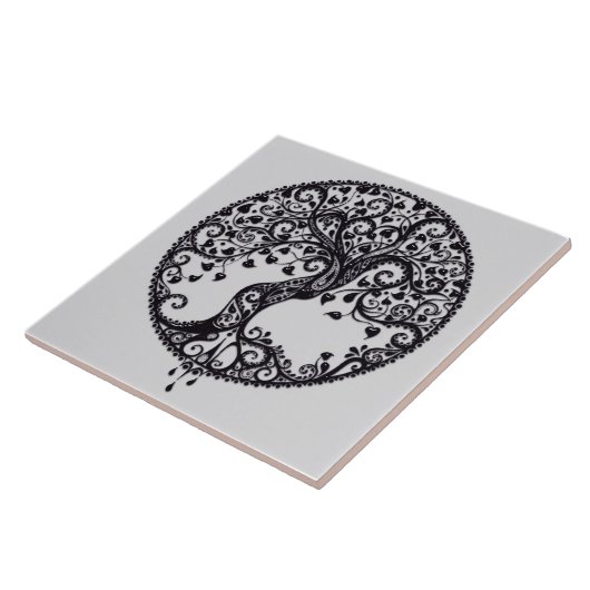 Tree of Life Ceramic Tile（ライフセラミックタイル）。 タイル (側面)