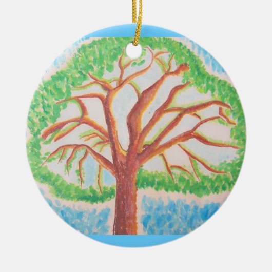 Tree of Life-circleオーナメント セラミックオーナメント (正面)