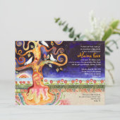 Tree of Life Dovesベビー名前付け招待状 招待状 (スタンド正面)