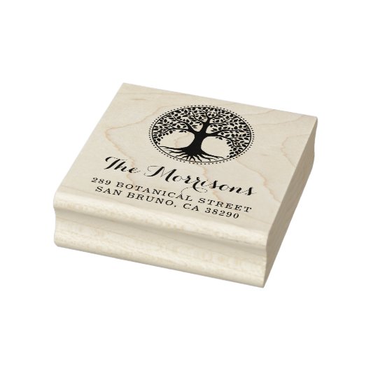 Tree Of Life Family Nameスクリプト差出人住所 ラバースタンプ (スタンプ)