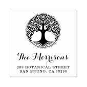 Tree Of Life Family Nameスクリプト差出人住所 ラバースタンプ (インプリント)