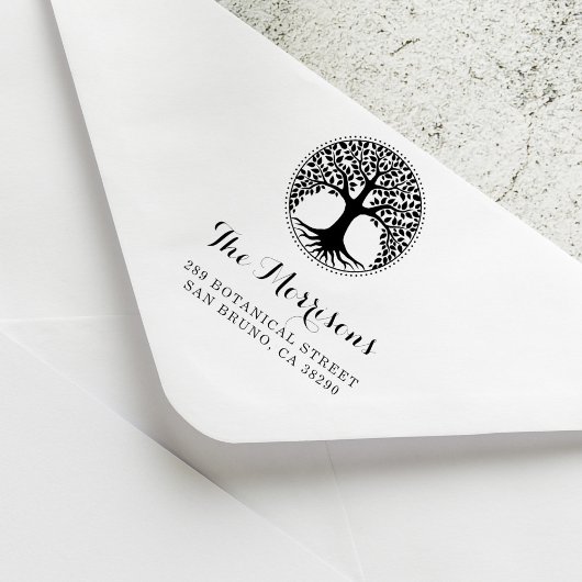 Tree Of Life Family Nameスクリプト差出人住所 ラバースタンプ