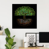 Tree of Life Glow ポスター (ホームオフィス)