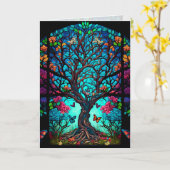 Tree of Life Graphic Arts Card カード (黄色い花)