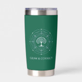 Tree of Life, Grow & Connect, Forest Green Tumbler 保温保冷タンブラー (背面)