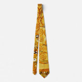 Tree of Life Gustav Klimt Nouveau ネクタイ (裏面)
