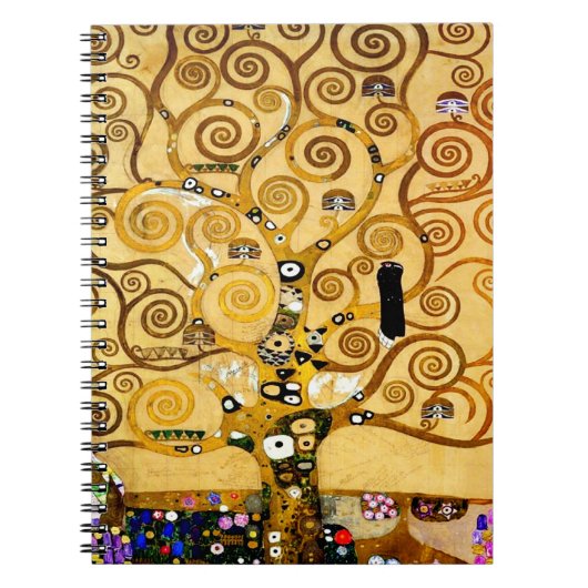 Tree of Life Gustav Klimt Nouveau ノートブック (正面)