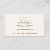 Tree of Life Health and Wellness Orange自然 名刺 (裏面)