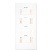 Tree of Life Health and Wellness Price Listメニュー ラックカード (裏面)