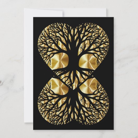 Tree of Life Heart Wedding Invitation 招待状 (裏面)