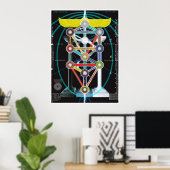 Tree of Life Kabbalah Etz haChayim ポスター (ホームオフィス)