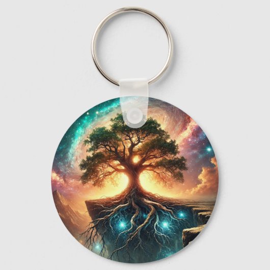 Tree of Life Keychain – 強度とバランス キーホルダー (正面)