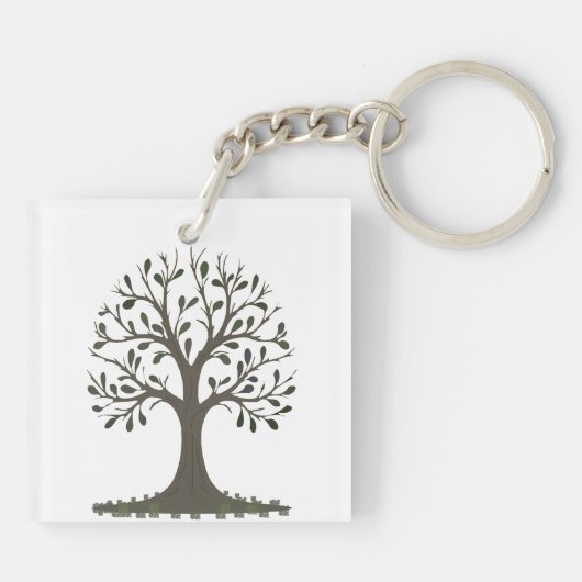 🌳Tree of Life Keychain - Growth Symbol Gift 🔑 キーホルダー (裏面)