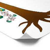 Tree of Life Ktubah，サラウンド – デザイン，白 ポスター (角)