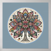 Tree of Life Mandala -鮮やか調和 ポスター (正面)