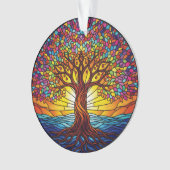 Tree of Life Ornament 2025, Stained-Glass Effect 2 オーナメント (正面)