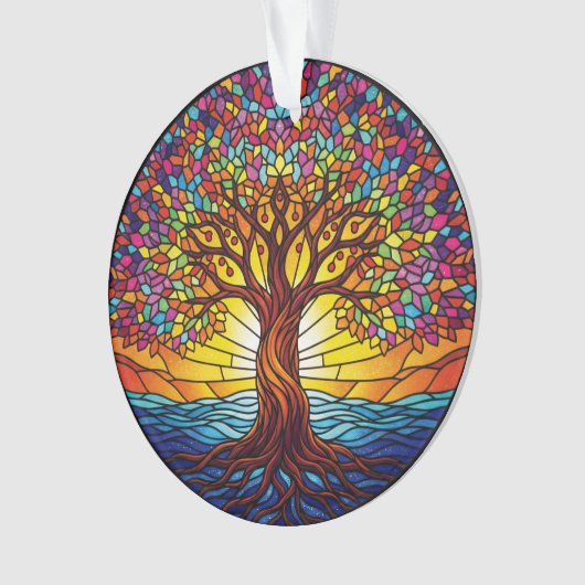 Tree of Life Ornament 2025, Stained-Glass Effect 2 オーナメント (正面)