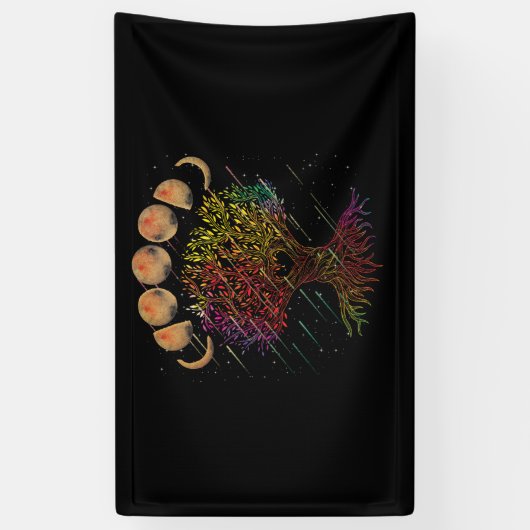 Tree of Life Phases of the Moon 横断幕 (縦)