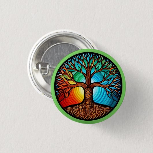 Tree of Life Pinbackボタン 缶バッジ (正面&裏面)