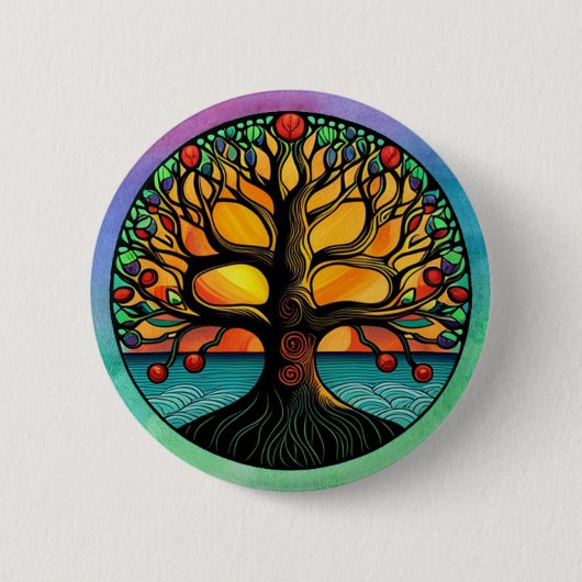 Tree of Life Pinbackボタン 缶バッジ (正面)