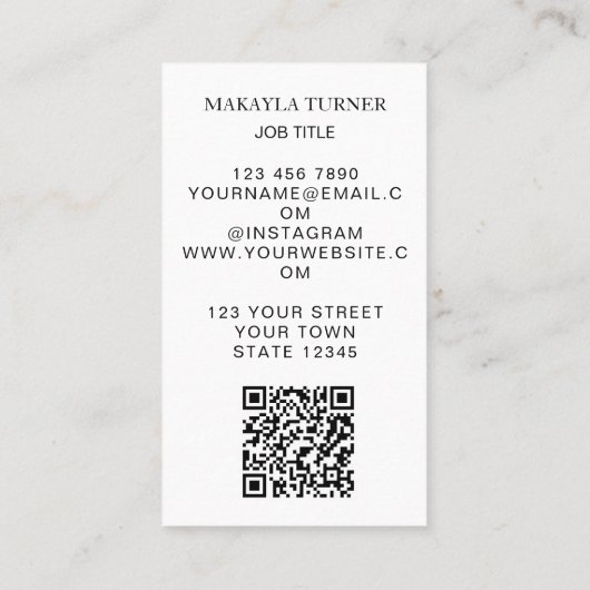 Tree Of Life QR Code 名刺 (裏面)