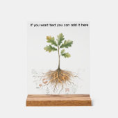 Tree of Life Roots and Heart Personalized アクリルサイン (正面)