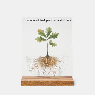 Tree of Life Roots and Heart Personalized アクリルサイン