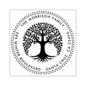 Tree Of Life Roundファミリー名&差出人住所 ラバースタンプ (インプリント)