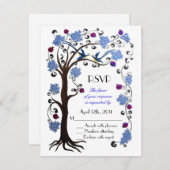 Tree of Life RSVP青/白 出欠カード (正面/裏面)