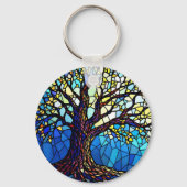 Tree of Life Shattered Glass Mosaic キーホルダー (正面)