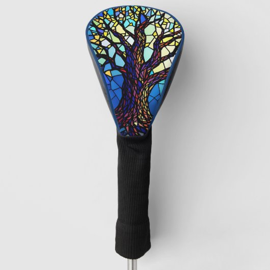 Tree of Life Shattered Glass Mosaic ゴルフヘッドカバー (正面)