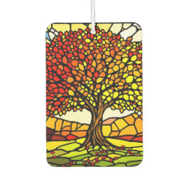 Tree of Life Shattered Glass Mosaic Autumn Colors  カーエアーフレッシュナー