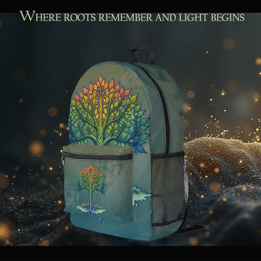 Tree of Life Shifting Dawn  プリントバックパック