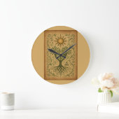 Tree of Life Sun Clock -自然&神聖シンボルホ ラージ壁時計 (ホーム)