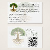 Tree of Life Symbolビジネスロゴギフト券 (正面&裏面)