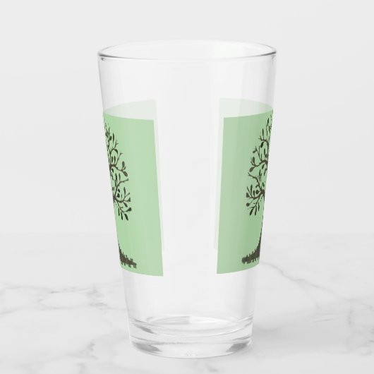 🌳 Tree of Life Tall Drinking Glass - Barware 🥛 タンブラーグラス (右)