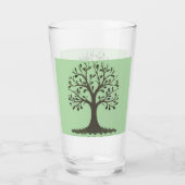 🌳 Tree of Life Tall Drinking Glass - Barware 🥛 タンブラーグラス (正面)