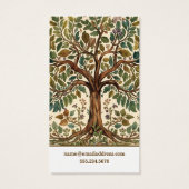 Tree Of Life Vintage greenery Earring Display Card (裏面)