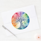 Tree of Life Waterカラー ラウンドシール (封筒)