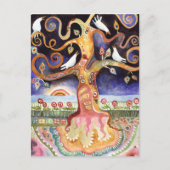 TREE OF LIFE Water Color Doves ポストカード (正面)