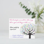 Tree of Life Wedding Invitation 招待状 返信 (スタンド正面)