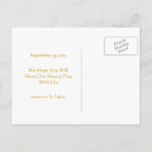 Tree of Life Wedding Save The Date自然 案内ポストカード (裏面)