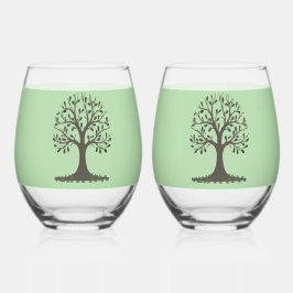 🌳 Tree of Life Win Glass - Drinkware 🍹 ステムなしワイングラス