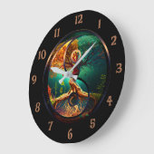 Tree of Life with陰陽 ラージ壁時計 (傾斜)