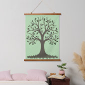 🌳 Tree of Life Wood Frame Wall Tapestry 吊り下げ型タペストリー (寝室)