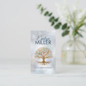 Tree of life - Yggdrasil – ドットカラフル葉 名刺 (スタンド正面)